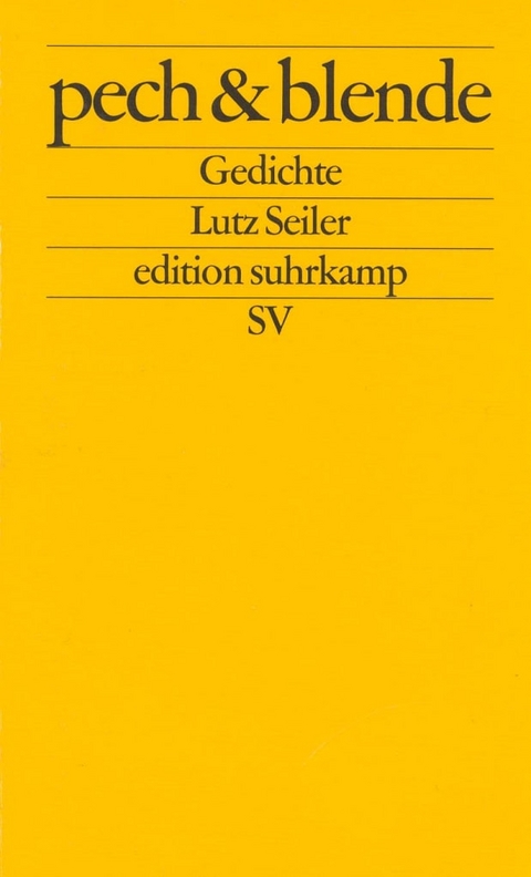 pech & blende - Lutz Seiler