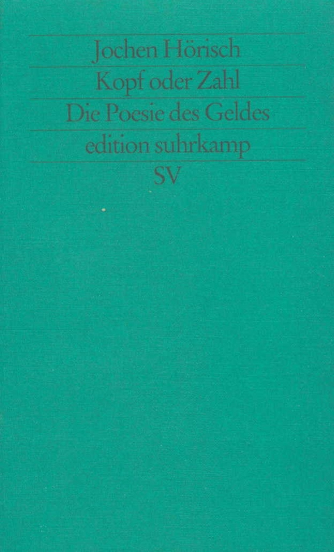 Kopf oder Zahl - Jochen H&ouml;risch