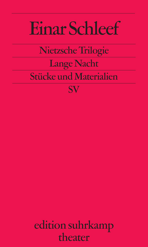 Nietzsche Trilogie. Lange Nacht - Einar Schleef