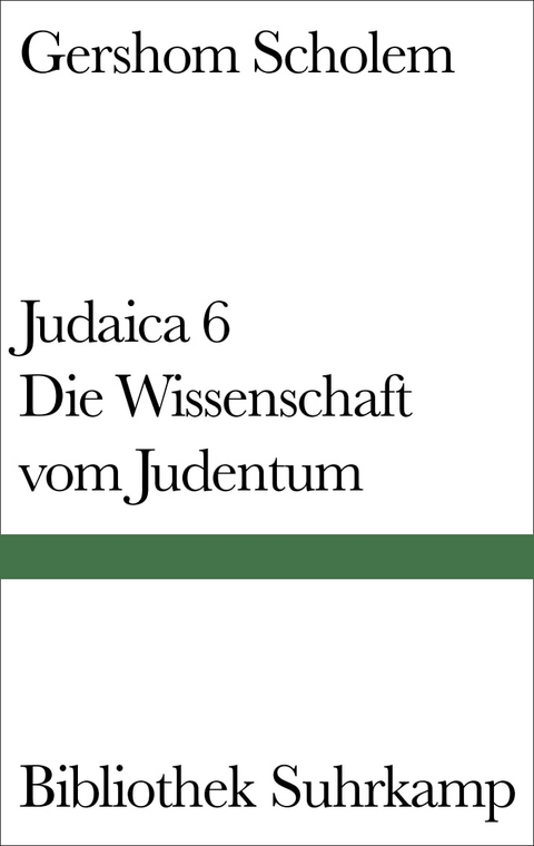 Judaica VI - Gershom Scholem