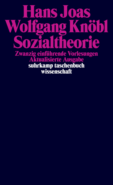 Sozialtheorie - Hans Joas, Wolfgang Kn&ouml;bl