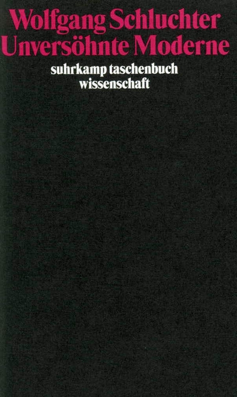 Unvers&ouml;hnte Moderne - Wolfgang Schluchter