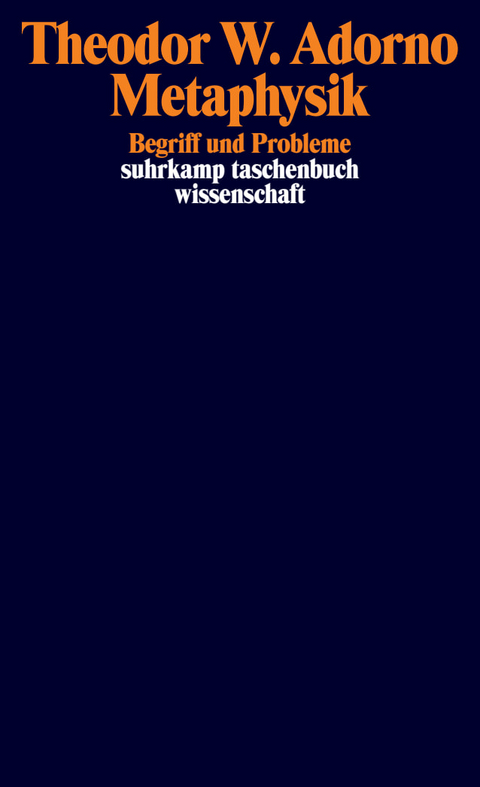 Metaphysik - Theodor W. Adorno