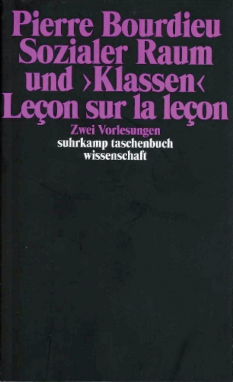 Sozialer Raum und &raquo;Klassen&laquo; - Pierre Bourdieu