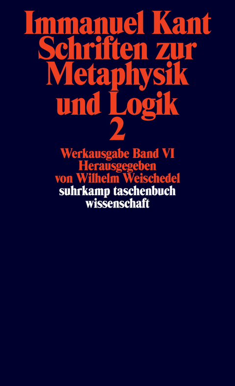 Werkausgabe in 12 B&auml;nden - Immanuel Kant