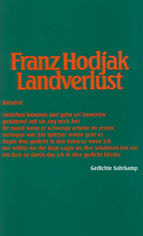 Landverlust - Franz Hodjak