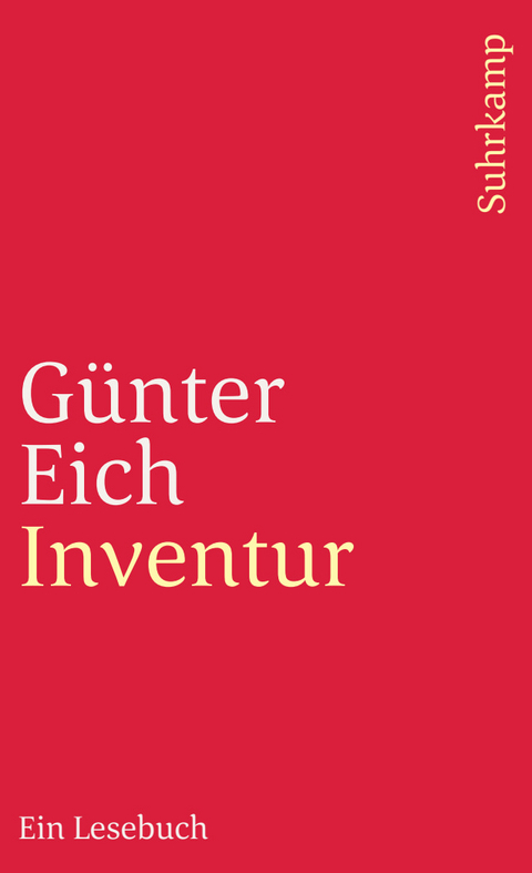 Inventur - G&uuml;nter Eich