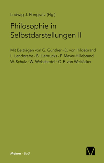 Philosophie in Selbstdarstellungen II - 