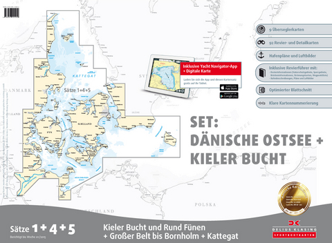 Satz 1, 4 und 5 &ndash; Set: D&auml;nische Ostsee und Kieler Bucht (Ausgabe 2015)