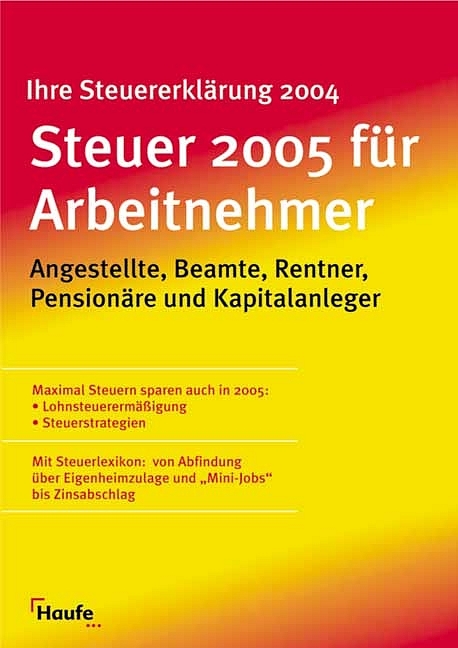 Steuer 2005 f&uuml;r Arbeitnehmer