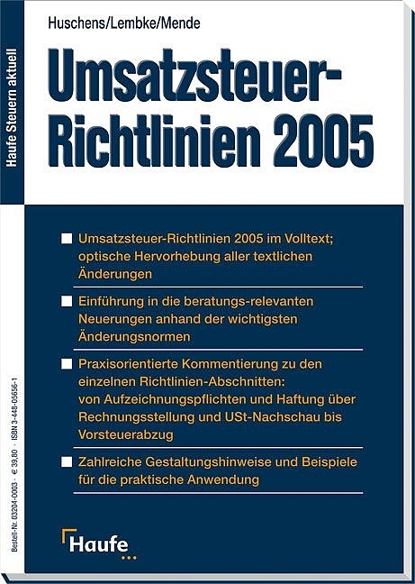 Umsatzsteuer-Richtlinien 2005 - Ferdinand Huschens, Otto Lembke