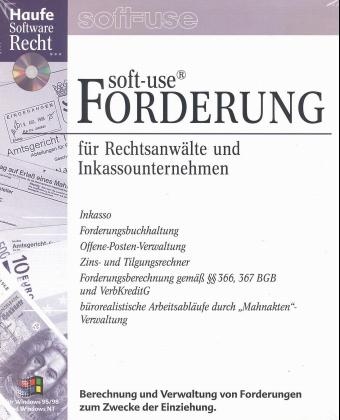 soft-use Forderung f&uuml;r Rechtsanw&auml;lte und Inkassounternehmen 2.7, 1 CD-ROM