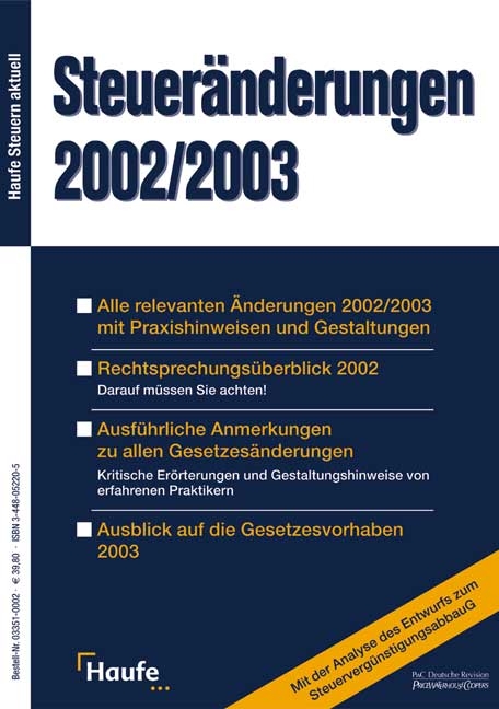 Steuer&auml;nderungen 2002/2003