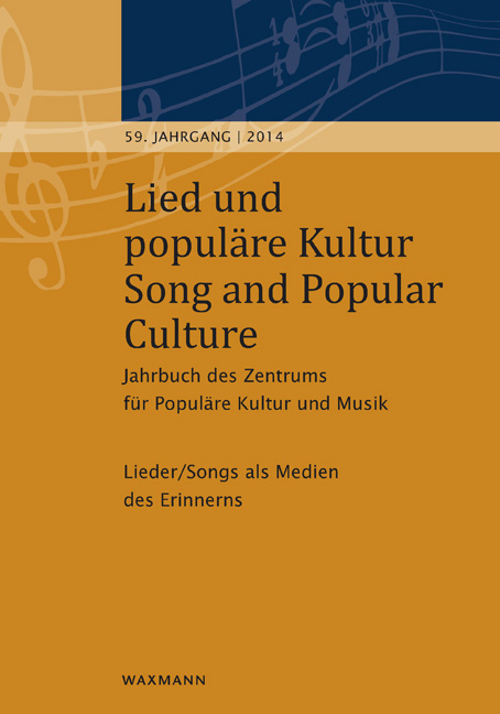 Lied und popul&auml;re Kultur &ndash; Song and Popular Culture 59 (2014) - 