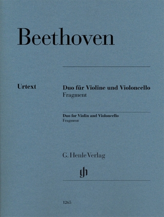 Ludwig van Beethoven - Duo für Violine und Violoncello, Fragment