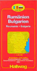 Roumania and Bulgaria Map -  Rand McNally,  Hallwag Ag