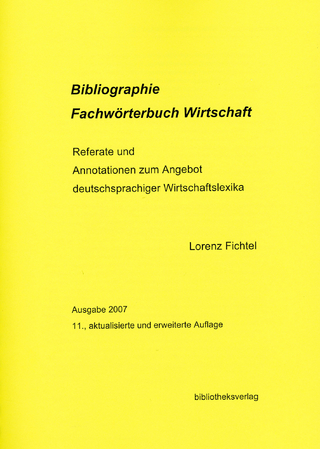 Bibliographie Fachwörterbuch Wirtschaft