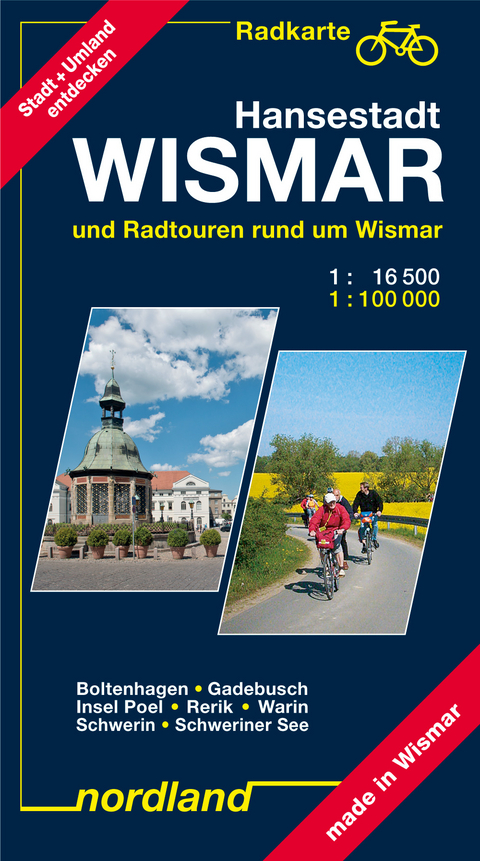 Radfahrer Stadtkarte Hansestadt Wismar - Peter Kast