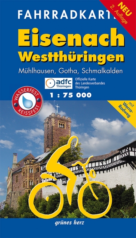 Fahrradkarte Eisenach, Westth&uuml;ringen - 