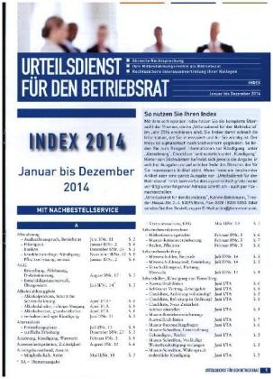 Urteilsdienst für den Betriebsrat Digitales Jahrbuch 2014