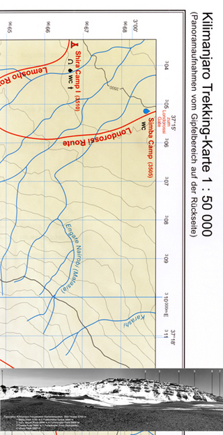Kilimanjaro-Trekkingkarte