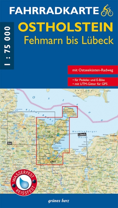 Fahrradkarte Ostholstein, Fehmarn bis L&uuml;beck