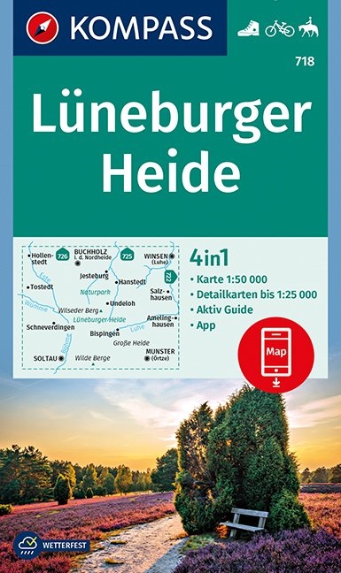 KOMPASS Wanderkarte L&uuml;neburger Heide - 