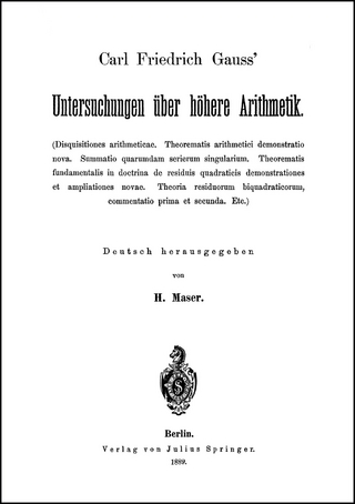 Untersuchungen über höhere Arithmetik