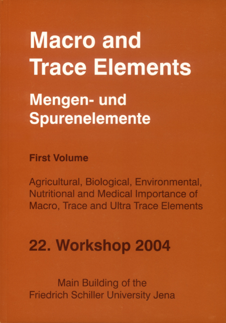 Mengen- und Spurenelemente / Macro and Trace Elements - Mengen- und Spurenelemente - 