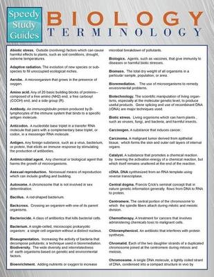 Biology Terminology (Speedy Study Guides)