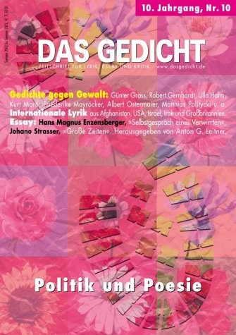 Das Gedicht. Zeitschrift /Jahrbuch f&uuml;r Lyrik, Essay und Kritik / DAS GEDICHT Nr. 10 - Kurt Drawert, G&uuml;nter Kunert, Kurt Marti