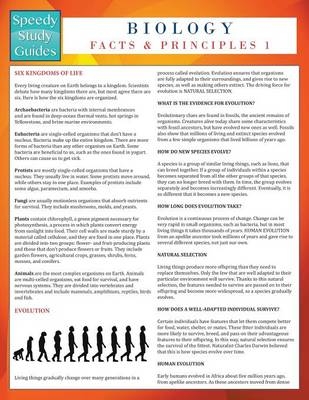 Biology Facts And Principles 1 (Speedy Study Guides)