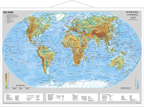 Erde physisch - Heinrich Stiefel