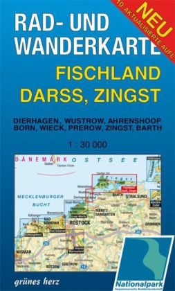 Rad- und Wanderkarte Fischland, Dar&szlig;, Zingst - 