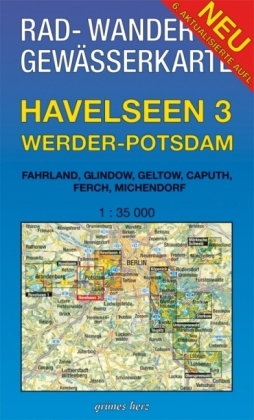 Rad-, Wander- und Gew&auml;sserkarte Havelseen 3: Werder-Potsdam - 