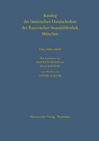 Katalog der lateinischen Handschriften der Bayerischen Staatsbibliothek München. Die Handschriften von St. Emmeram in Regensburg