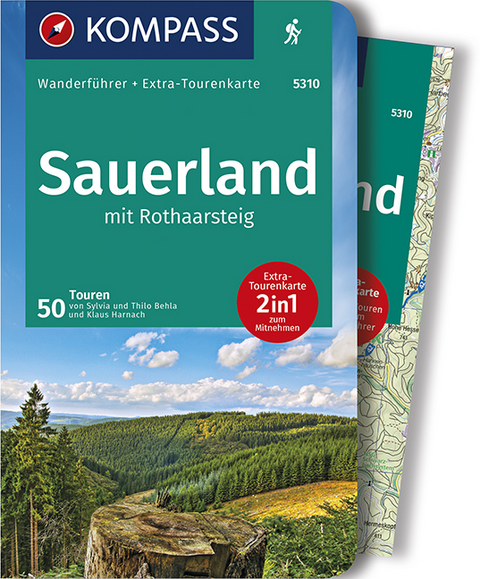 KOMPASS Wanderf&uuml;hrer Sauerland mit Rothaarsteig - Sylvia und Thilo Behla, Klaus Harnach
