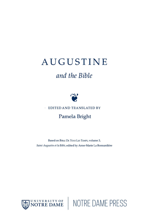 Augustine and the Bible