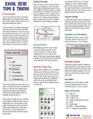 Excel 2010 Laminated Tip Card