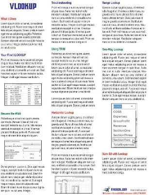 Excel VLOOKUP Laminated Tip Card - Bill Jelen