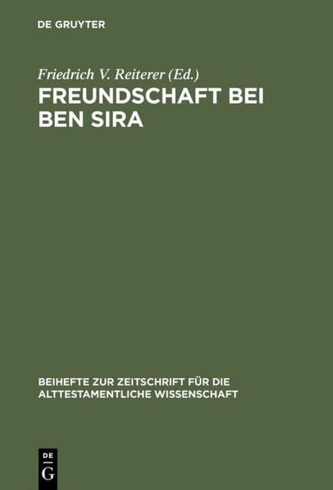 Freundschaft bei Ben Sira - 