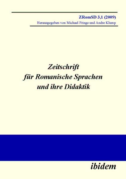 Zeitschrift f&uuml;r Romanische Sprachen und ihre Didaktik - Heft 3.1 - 