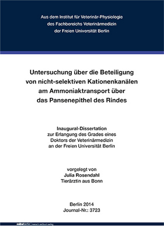 Untersuchung über die Beteiligung von nicht-selektiven Kationenkanälen am Ammoniaktransport über das Pansenepithel des Rindes