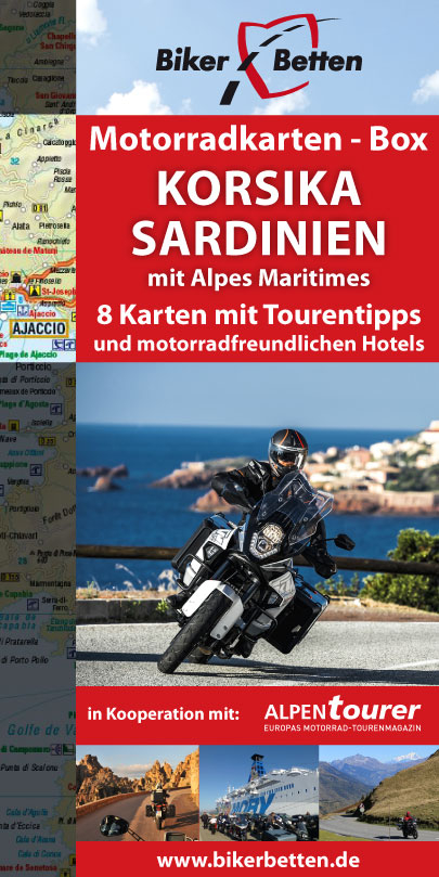 Motorradkarten-Box Korsika | Sardinien - 