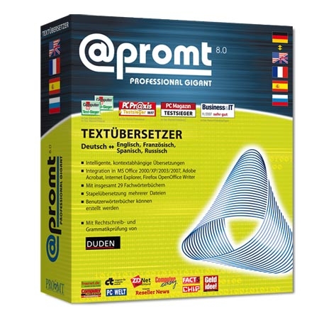 @promt Professional 8.0 Gigant, Deutsch <=> Englisch, Spanisch, Franz&ouml;sisch, Russisch