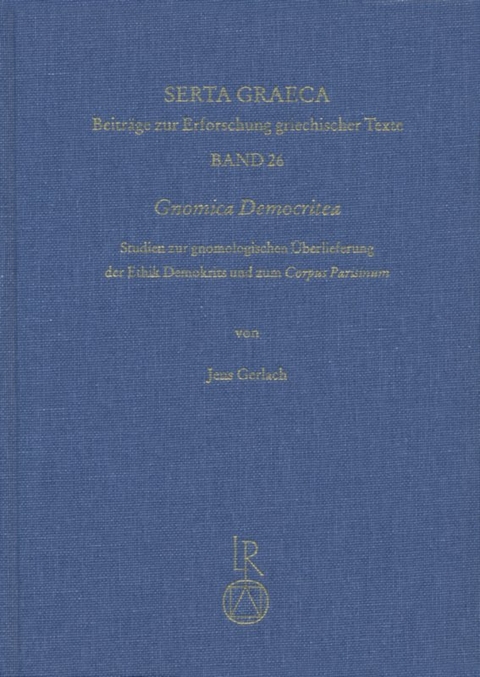 &raquo;Gnomica Democritea&laquo; - Jens Gerlach