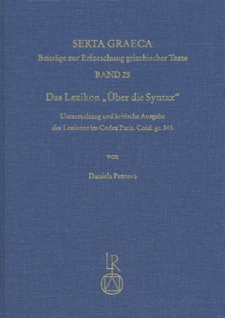 Das Lexikon »Über die Syntax«