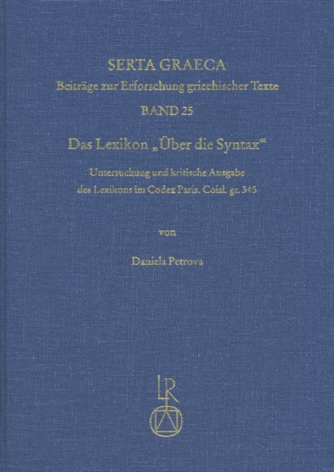 Das Lexikon &raquo;&Uuml;ber die Syntax&laquo; - Daniela Petrova