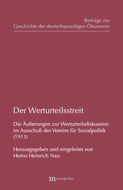 Der Werturteilsstreit - 