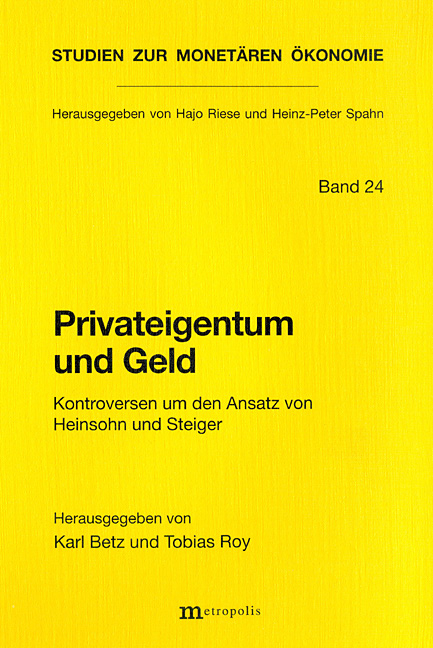 Privateigentum und Geld - 